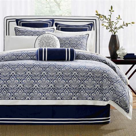 navy linen duvet set.